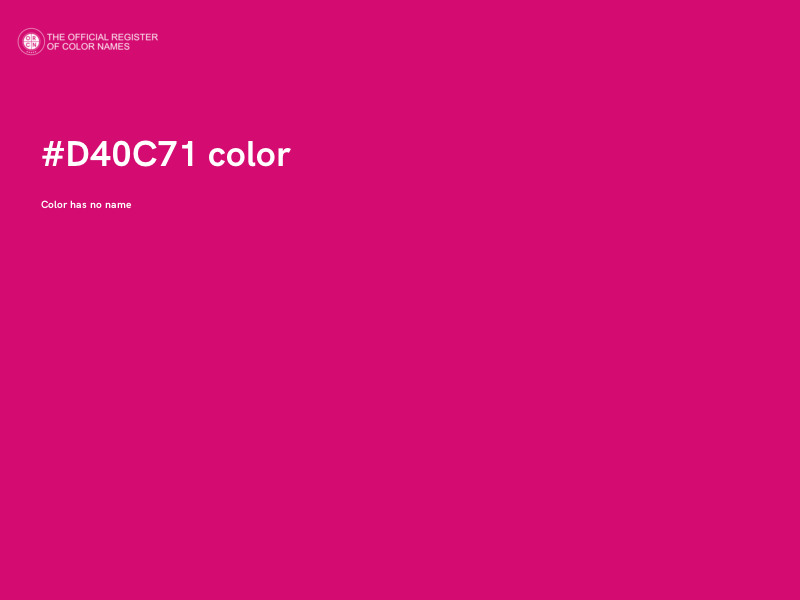 #D40C71 color image