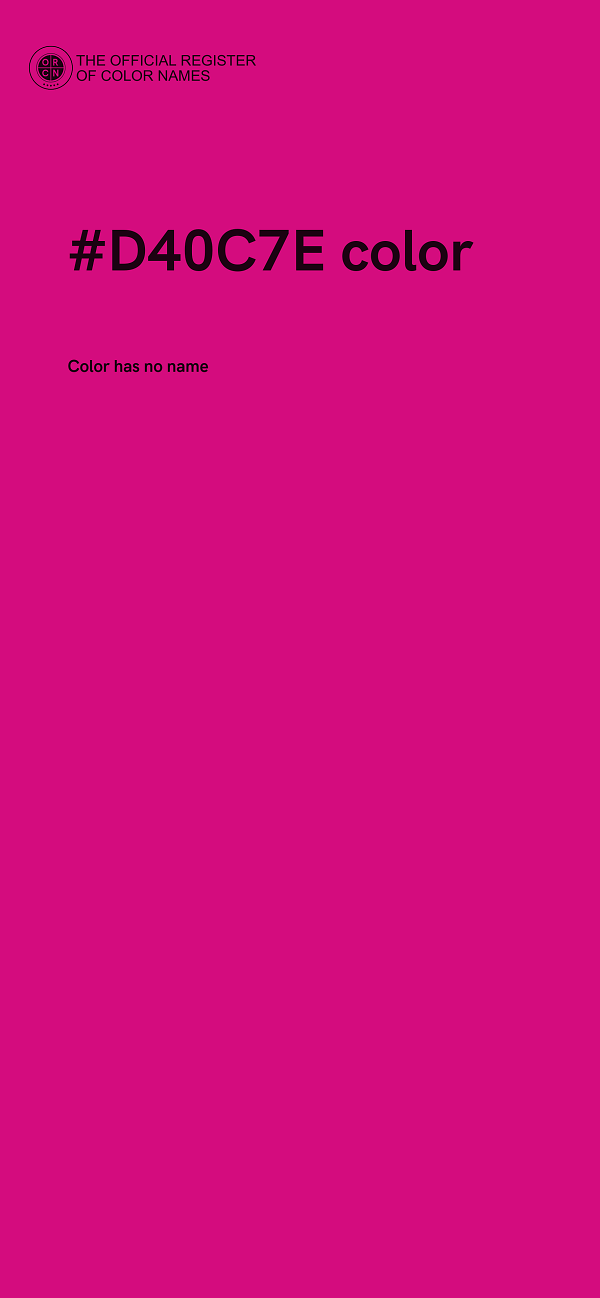 #D40C7E color image