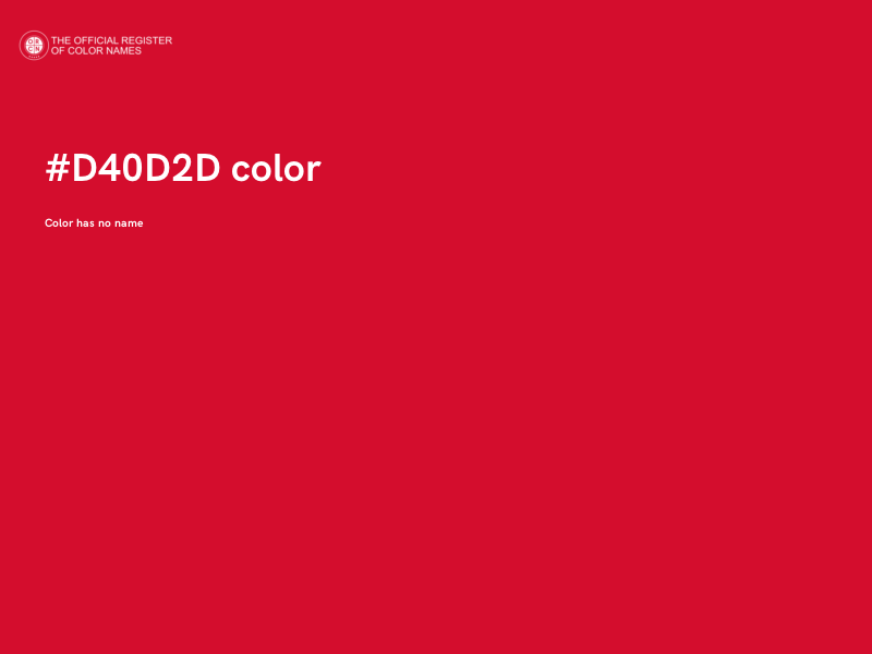 #D40D2D color image