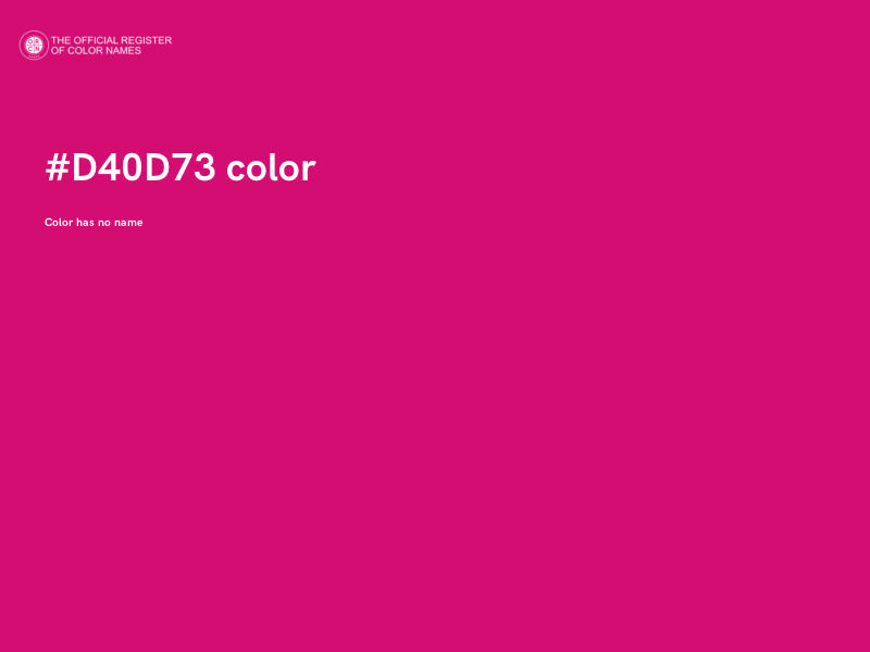 #D40D73 color image