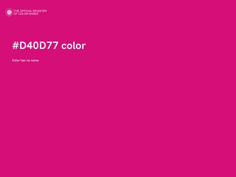 #D40D77 color image