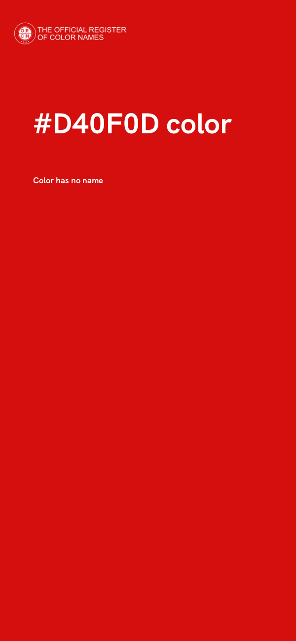 #D40F0D color image