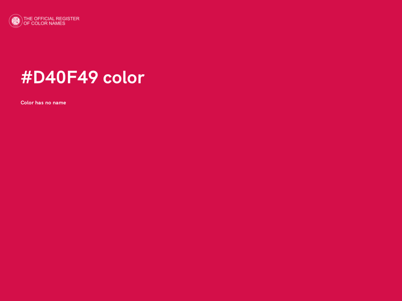 #D40F49 color image