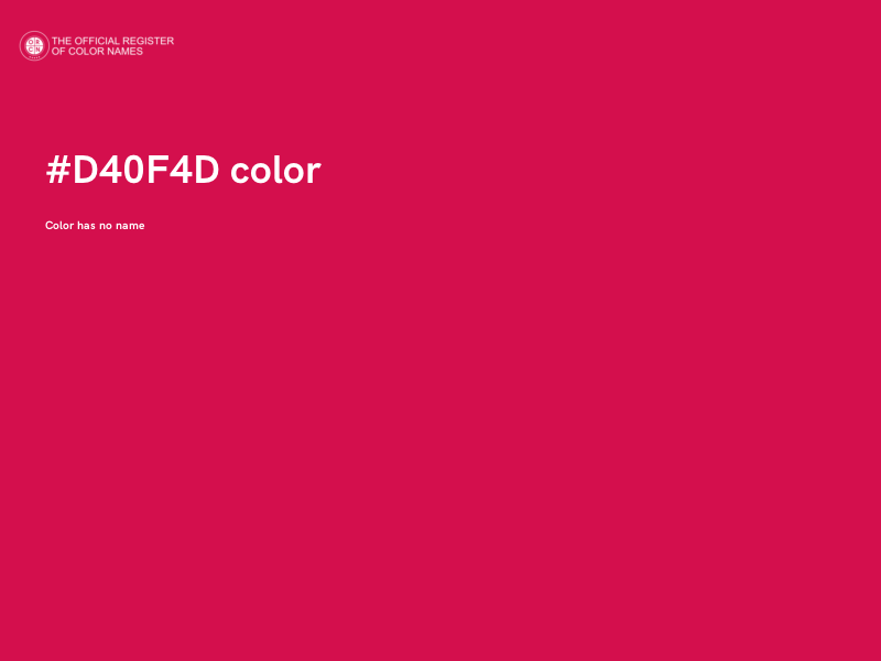 #D40F4D color image