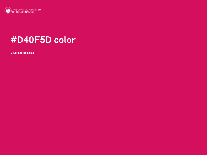 #D40F5D color image