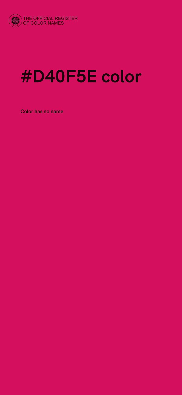 #D40F5E color image