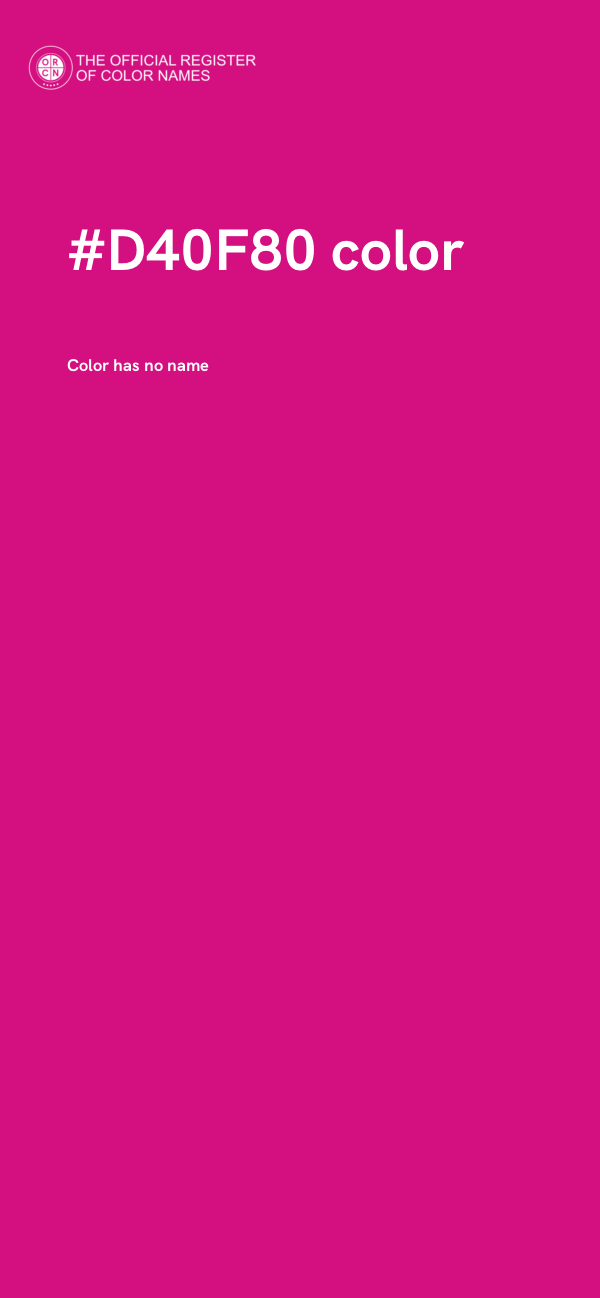 #D40F80 color image