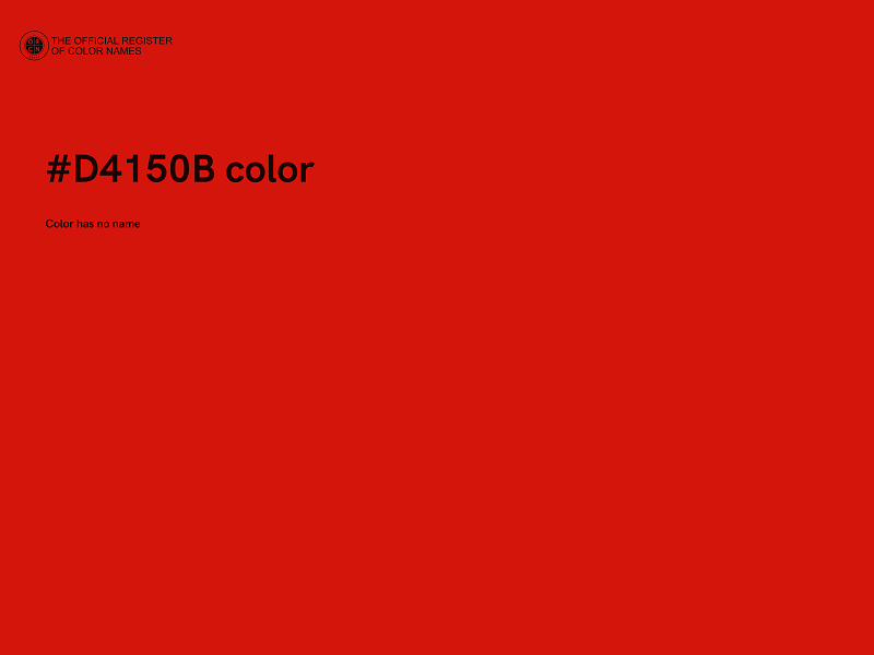 #D4150B color image