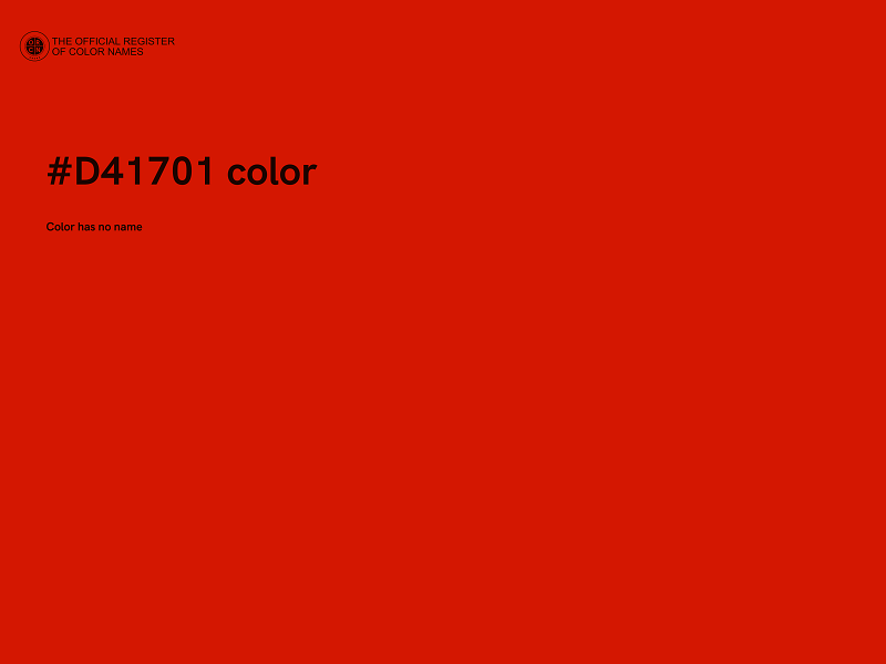 #D41701 color image