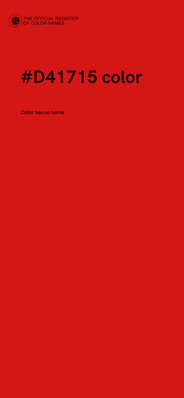 #D41715 color image