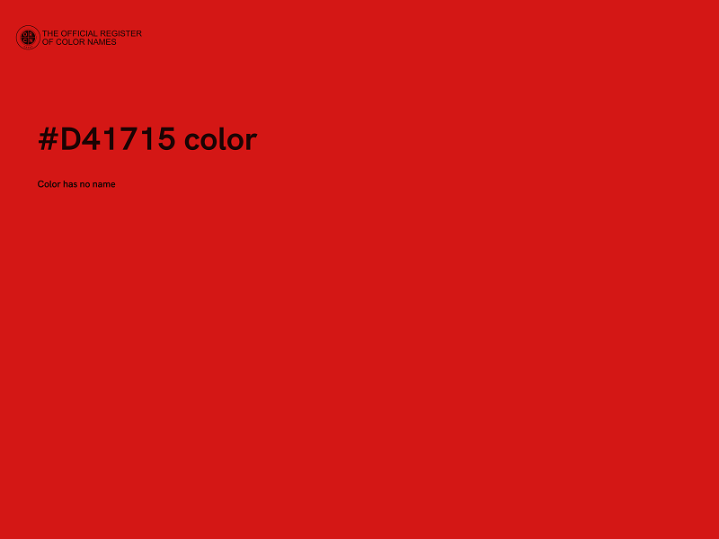 #D41715 color image