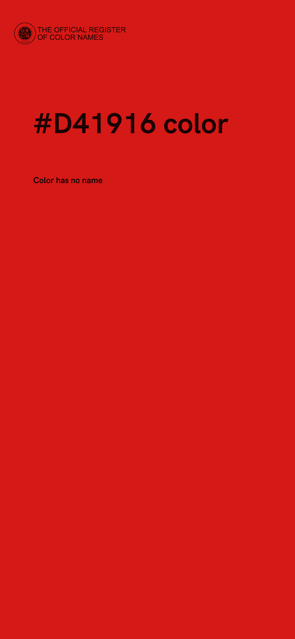 #D41916 color image