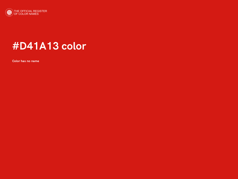 #D41A13 color image