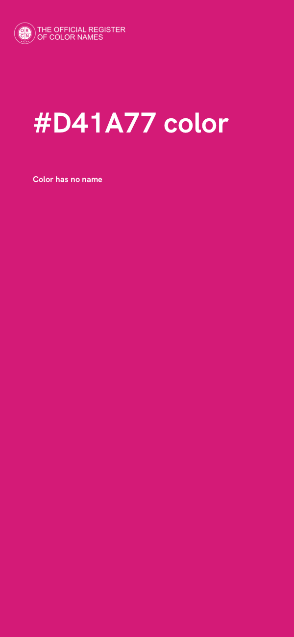#D41A77 color image
