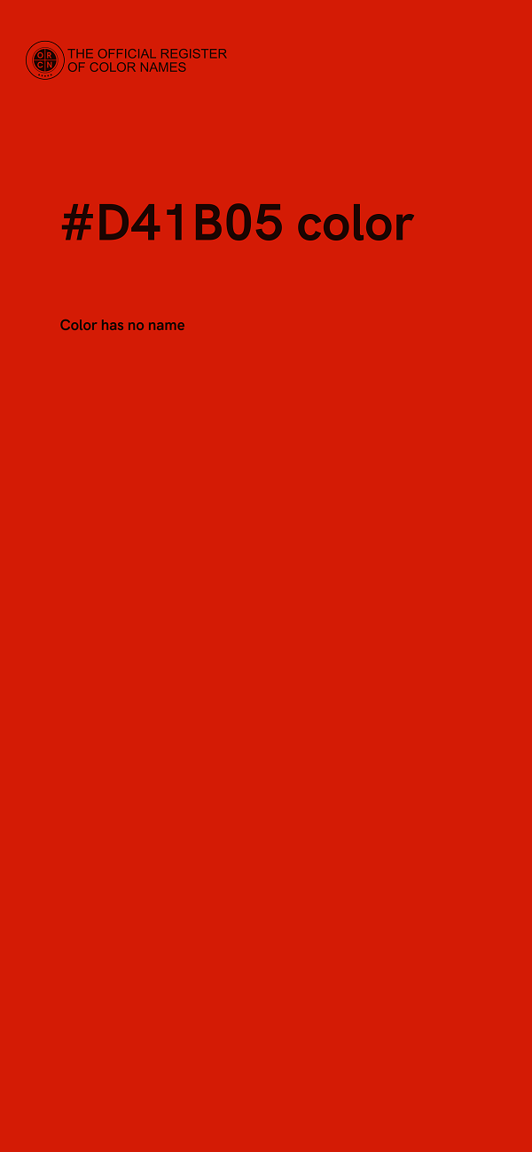 #D41B05 color image