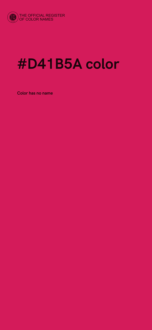 #D41B5A color image