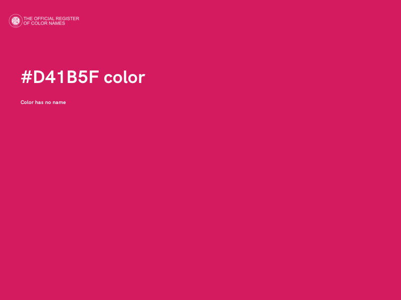 #D41B5F color image