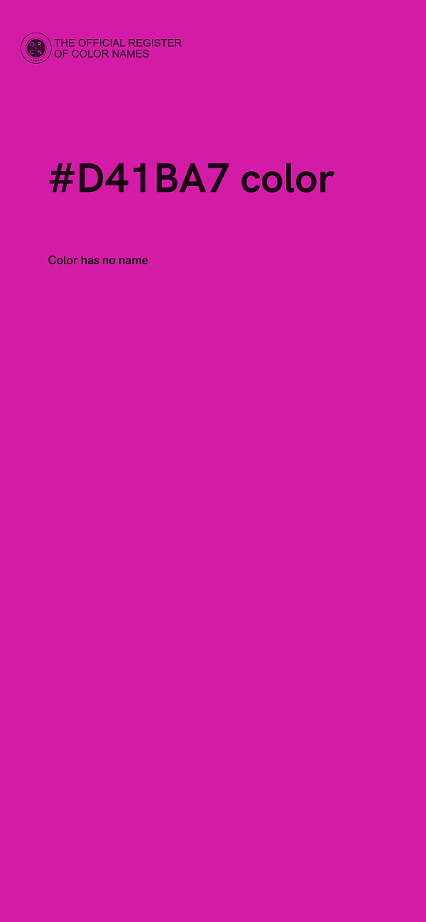#D41BA7 color image