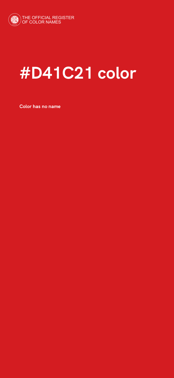 #D41C21 color image
