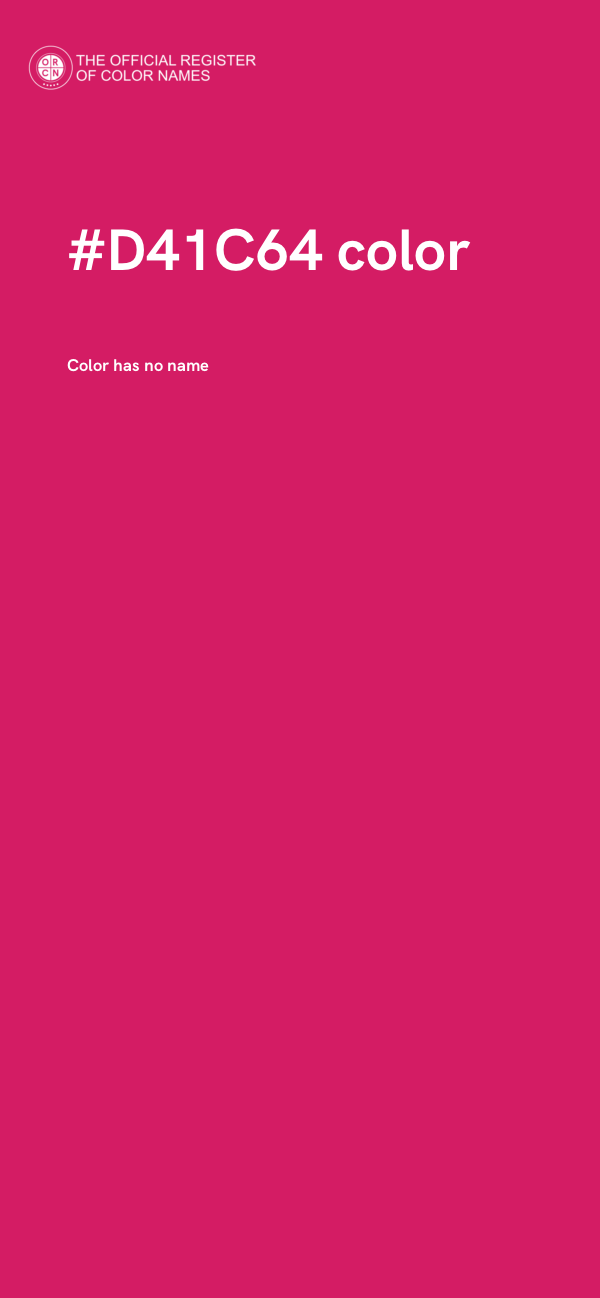 #D41C64 color image