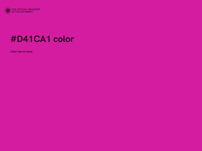 #D41CA1 color image