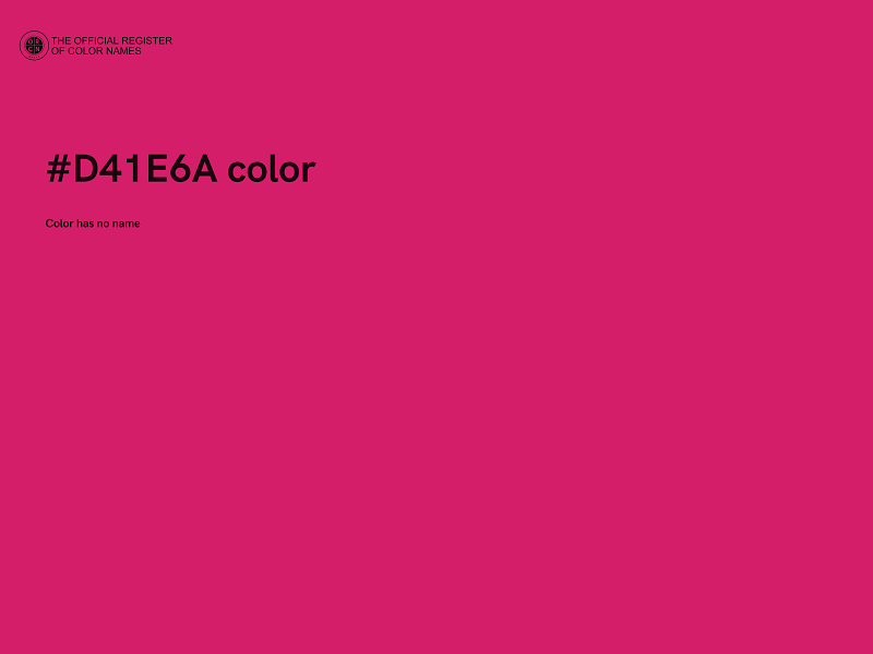 #D41E6A color image