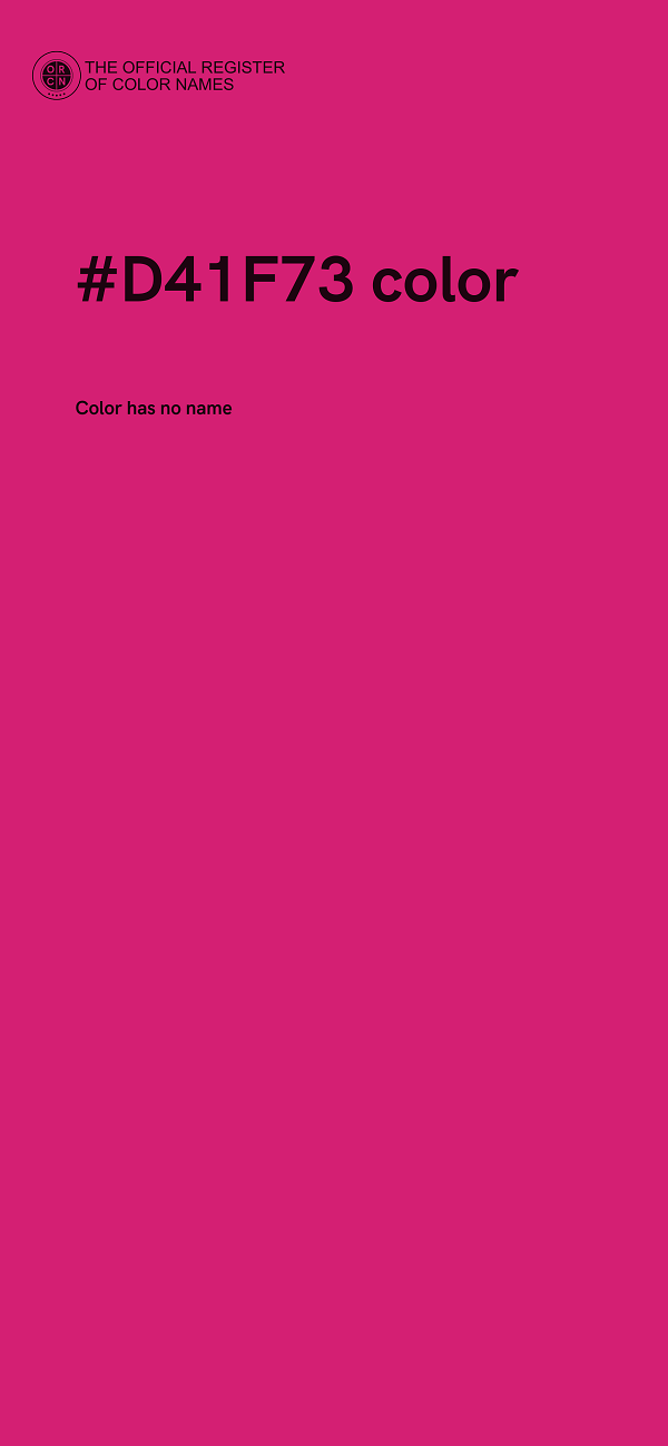 #D41F73 color image