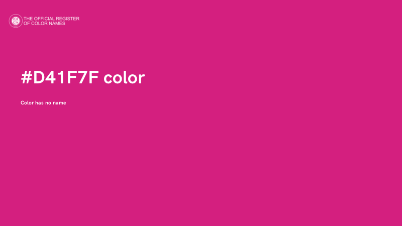 #D41F7F color image