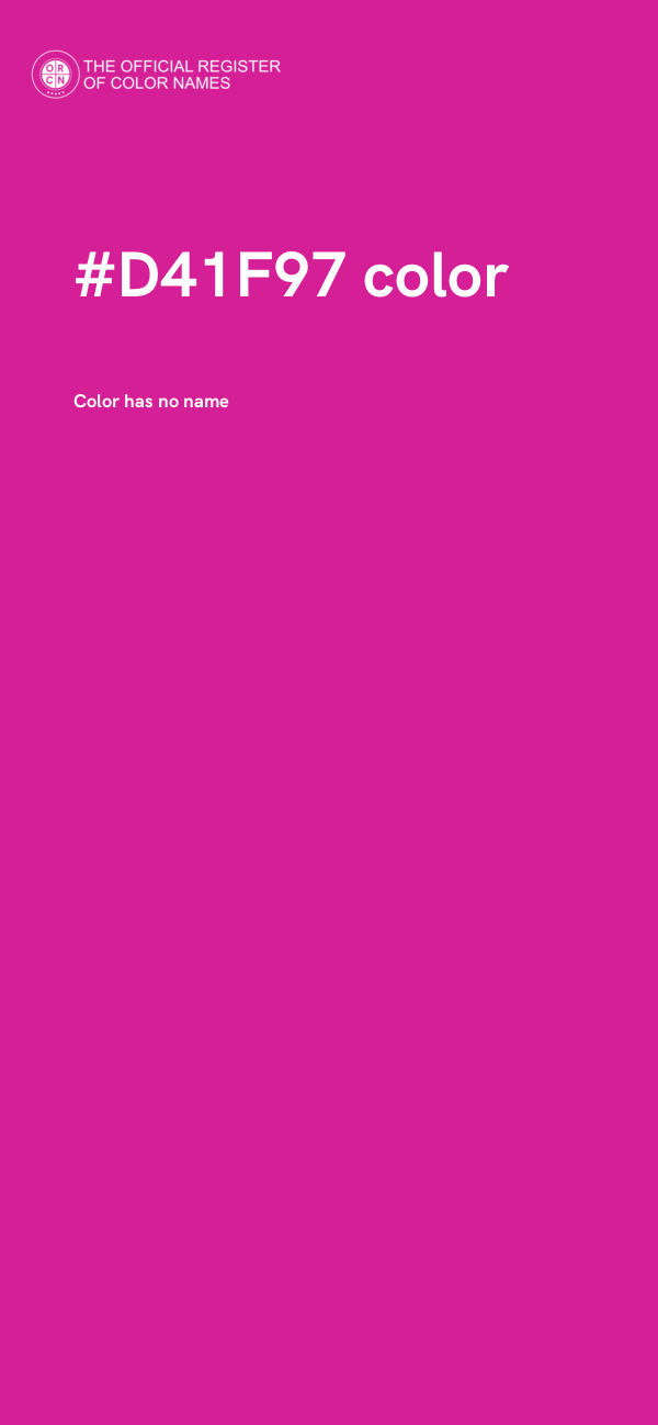 #D41F97 color image