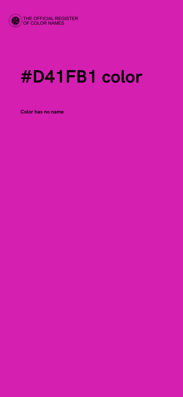 #D41FB1 color image