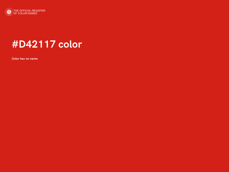 #D42117 color image