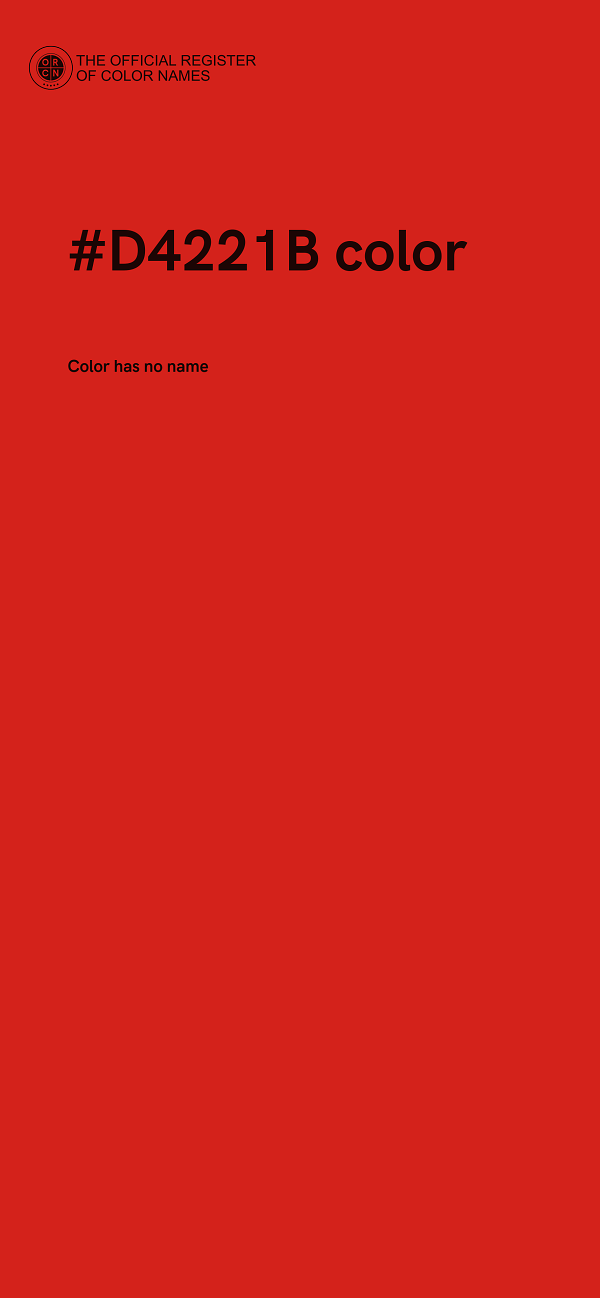 #D4221B color image