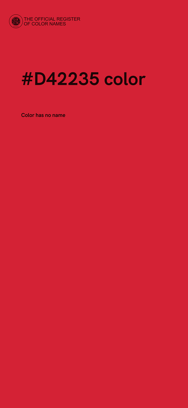 #D42235 color image
