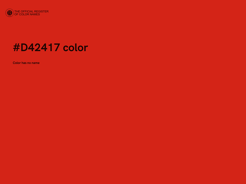 #D42417 color image