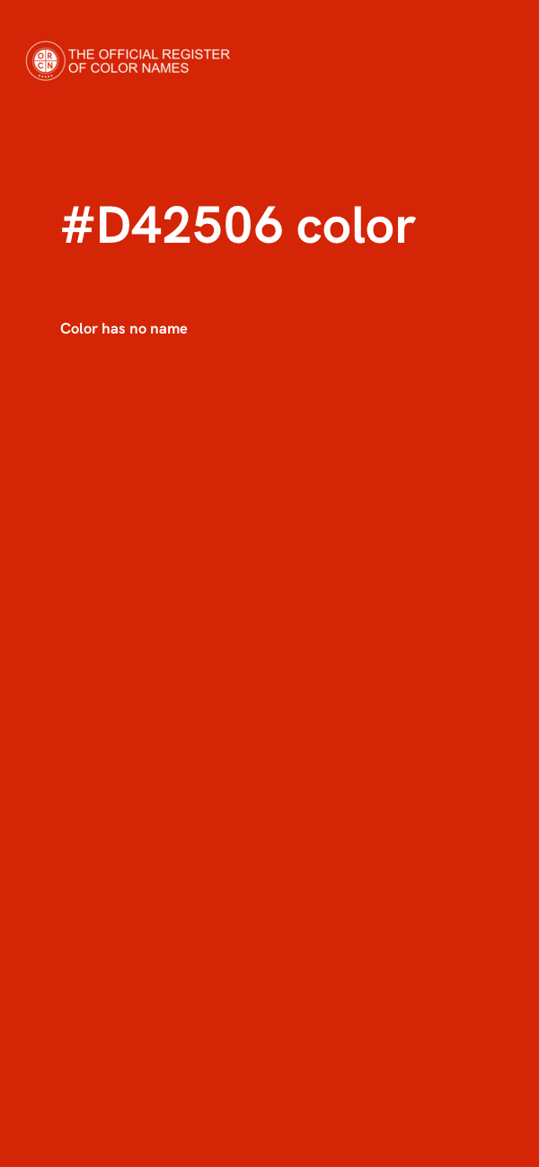 #D42506 color image