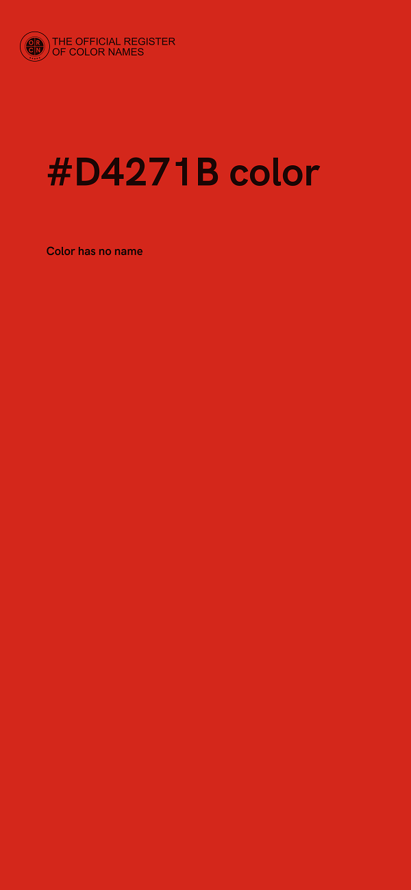 #D4271B color image