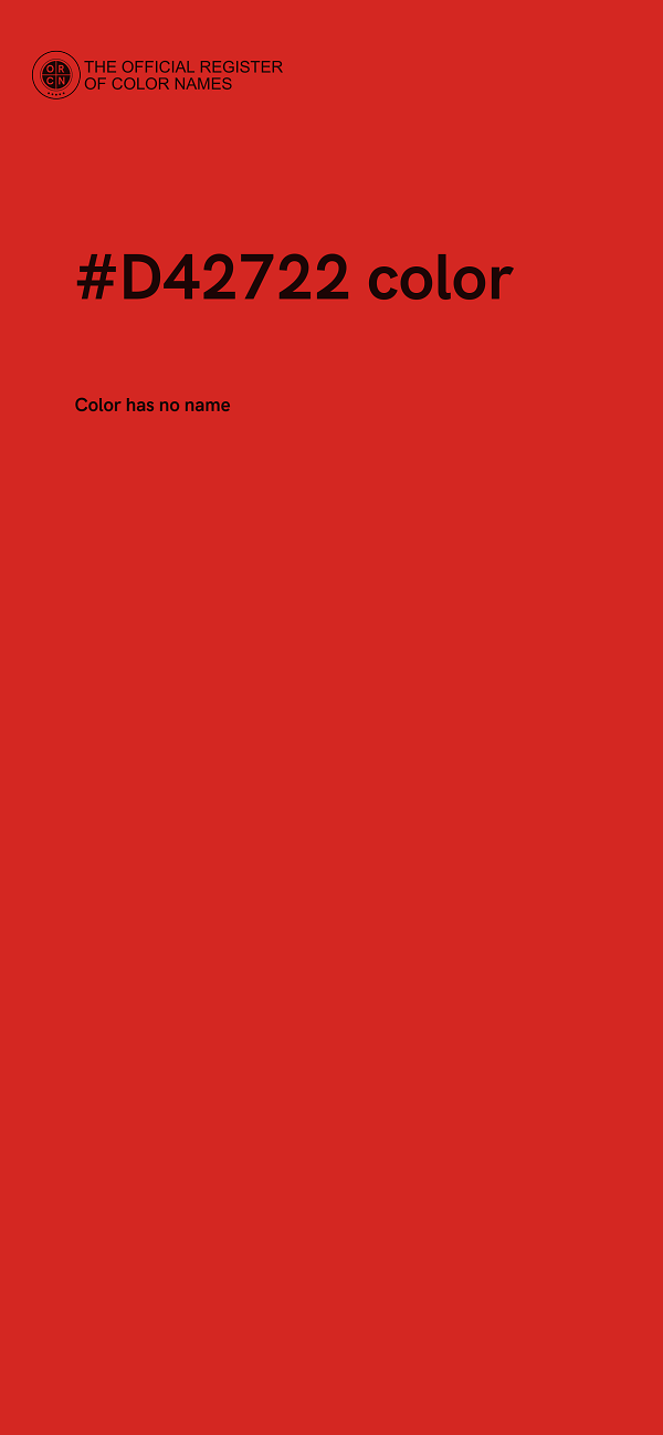 #D42722 color image