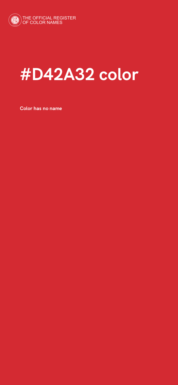 #D42A32 color image