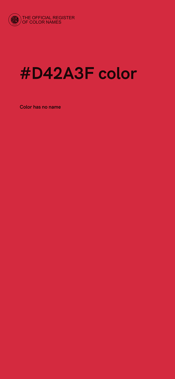 #D42A3F color image