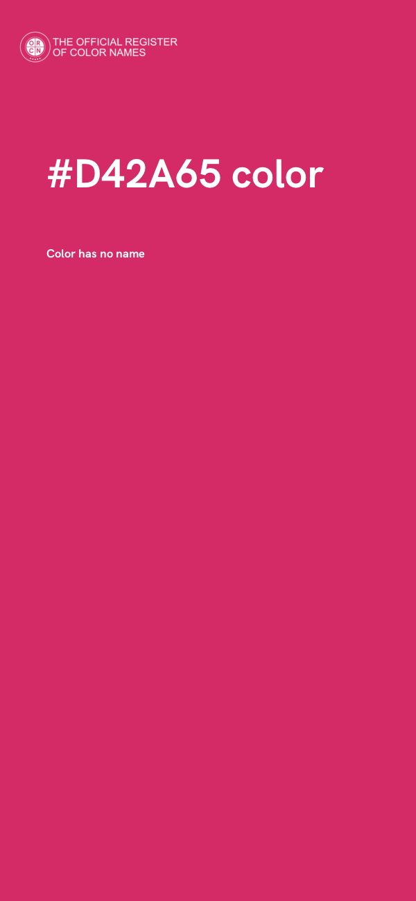 #D42A65 color image