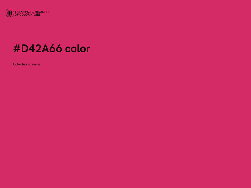 #D42A66 color image