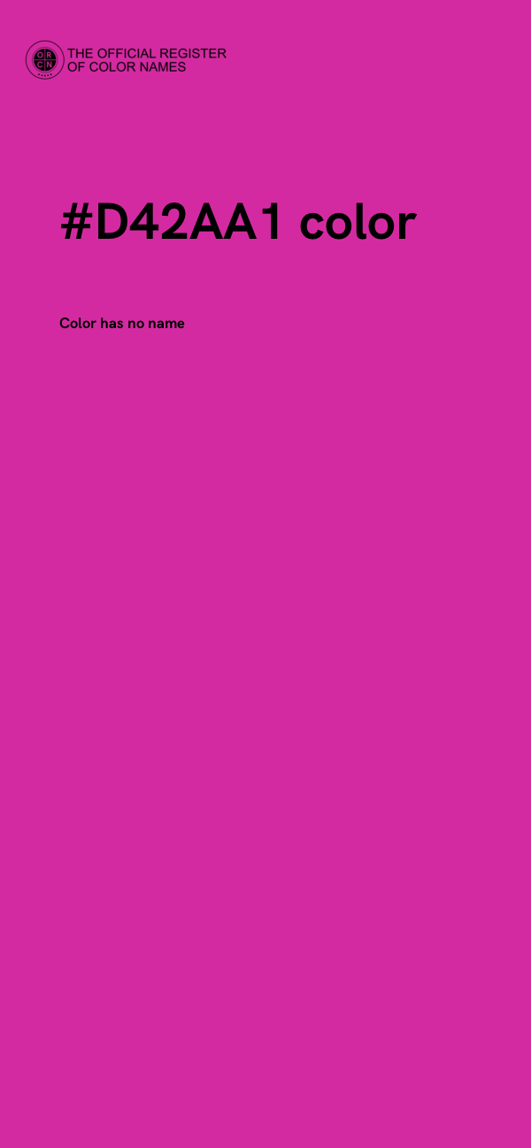 #D42AA1 color image