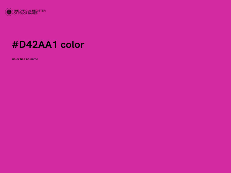#D42AA1 color image