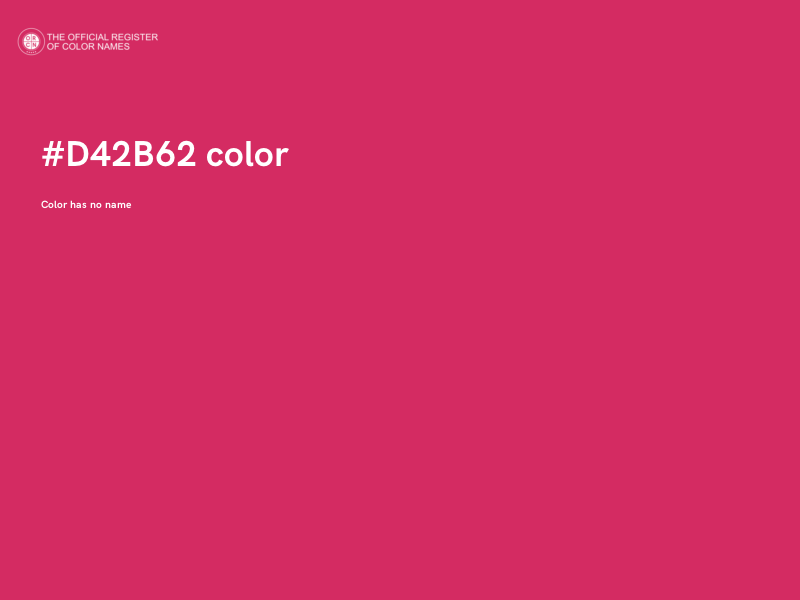 #D42B62 color image