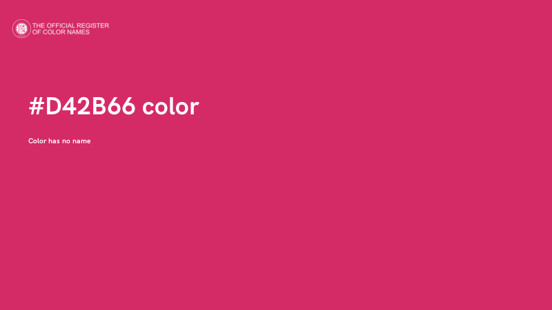 #D42B66 color image