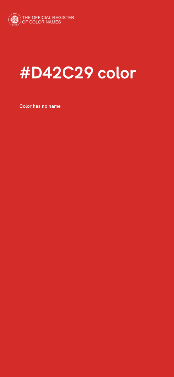 #D42C29 color image
