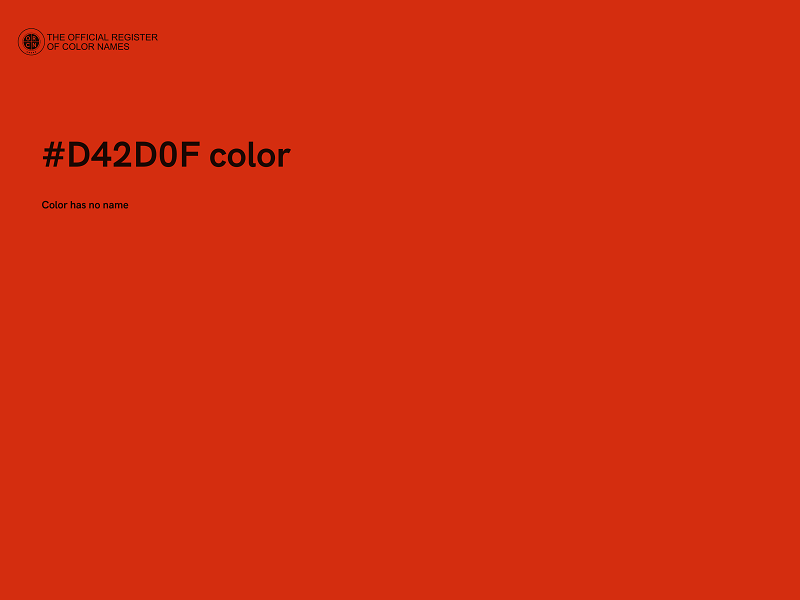 #D42D0F color image