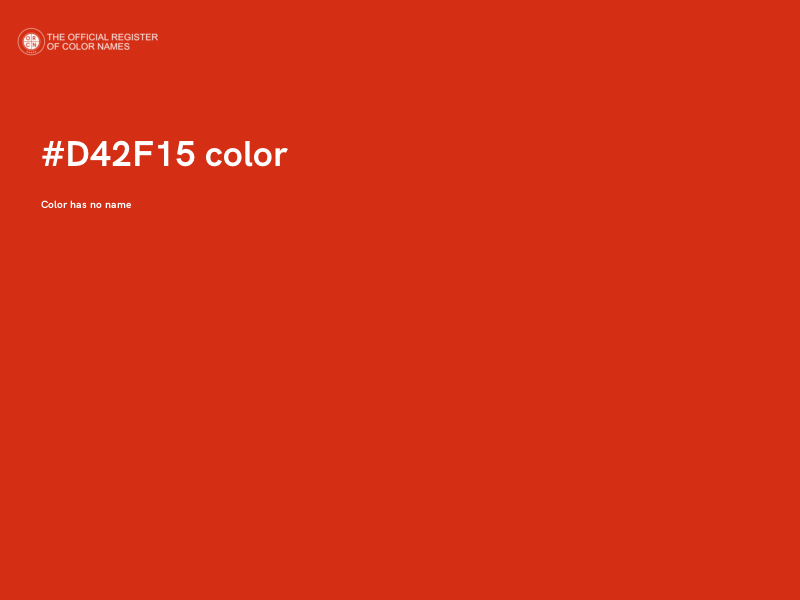 #D42F15 color image
