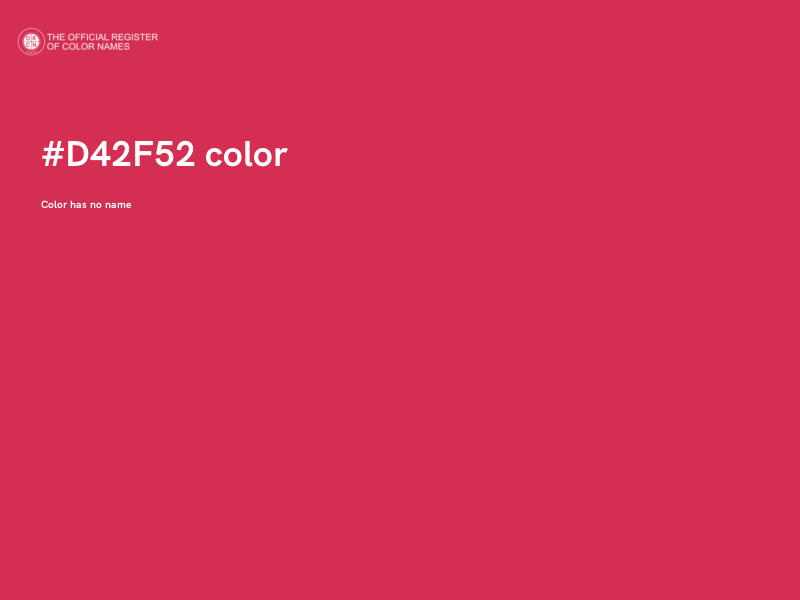 #D42F52 color image