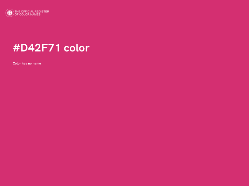 #D42F71 color image